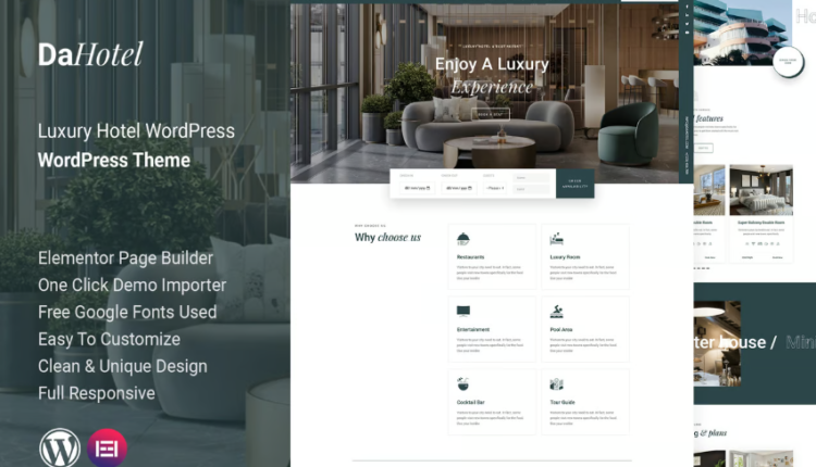 Dahotel - Luxury Hotel WordPress Theme