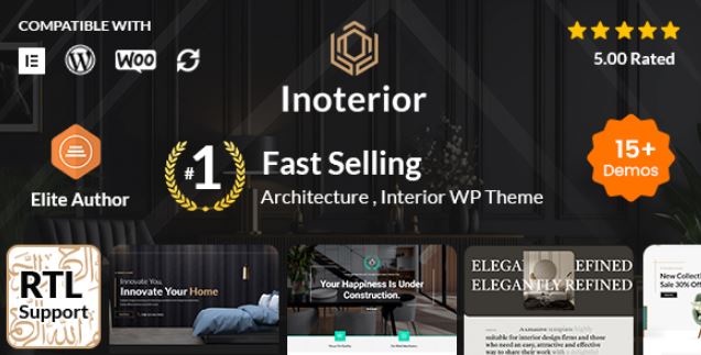 Inoterior - Architecture & Interior Designer WordPress Theme + RTL