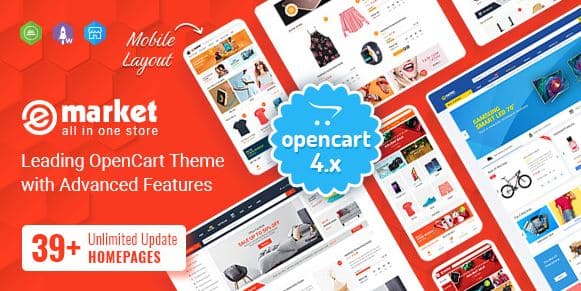 eMarket - Multipurpose MarketPlace OpenCart 4 Theme