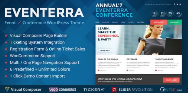 Eventerra - Event / Conference WordPress Theme