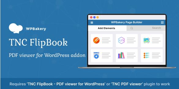 WPBakery - TNC FlipBook - PDF viewer for WordPress Addon