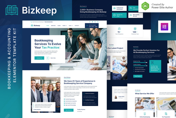 Bizkeep - Bookkeeping & Accounting Service Elementor Template Kit