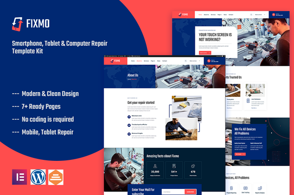 Fixmo – Smartphone, Tablet & Computer Repair Template Kit