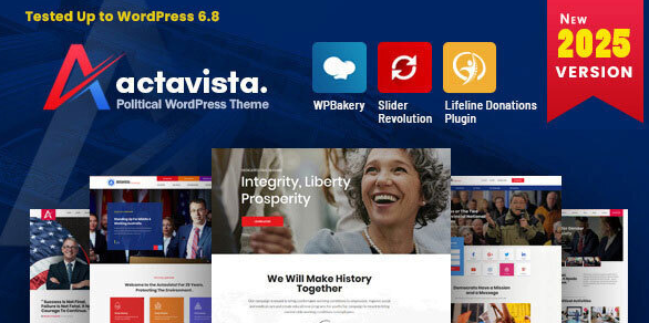 Actavista - A Political WordPress Theme with Donation & Paid Membership System