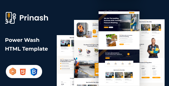 Prinash | Power Wash Cleaning Services HTML Template