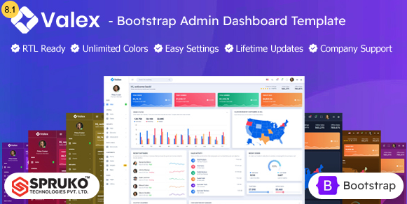 Valex - Bootstrap Admin Panel HTML Template Dashboard