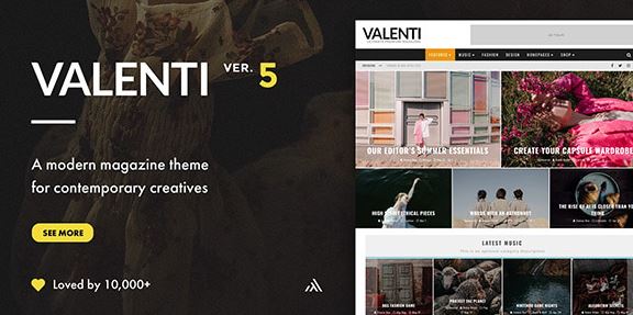 Valenti - WordPress HD Review Magazine News Theme