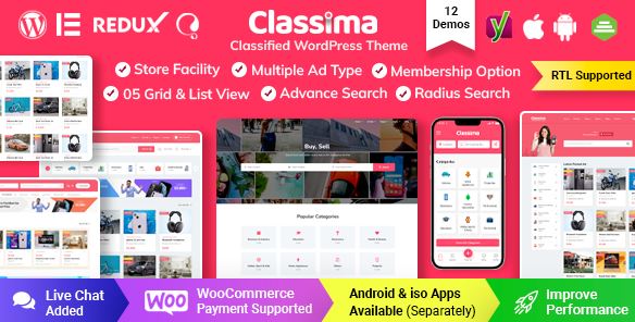 Classima – Classified Ads WordPress Theme