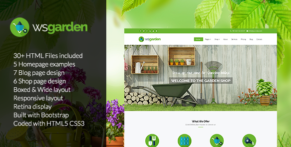 WS Garden - Responsive Gardening HTML Template