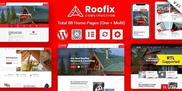 Roofix - Roofing Services WordPress Theme 1 Roofix - Roofing Services WordPress Theme