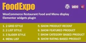 FoodExpo - WooCommerce Restaurant Food Menu display Elementor widgets plugin