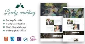Lovely Wedding -Full Responsive HTML Template