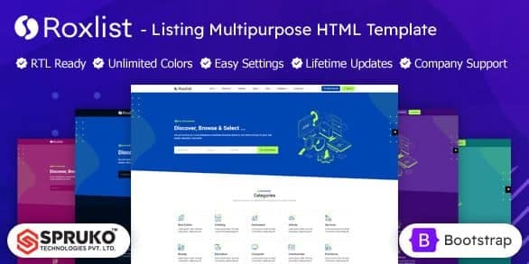 Roxlist - Listing Directory Multipurpose HTML Template 1 Roxlist - Listing Directory Multipurpose HTML Template