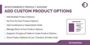 WooCommerce Custom Product Addons, Custom Product Options