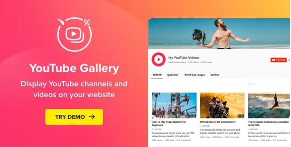 YouTube Plugin – WordPress YouTube Gallery 1 YouTube Plugin – WordPress YouTube Gallery