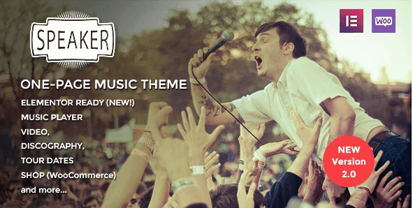 Speaker - One-Page Music Wordpress Theme 1 Speaker - One-Page Music Wordpress Theme