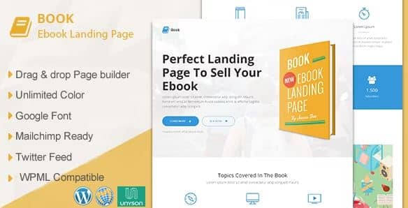 Book - Responsive Ebook Landing Page WordPress Theme 1 Book - Responsive Ebook Landing Page WordPress Theme
