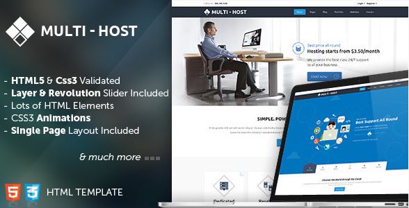 Multi Host - HTML Hosting Template 1 Multi Host - HTML Hosting Template