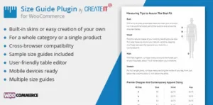 WooCommerce Product Size Guide
