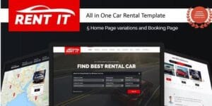 Rent It - Car Rental Bootstrap 5 Template with RTL Support
