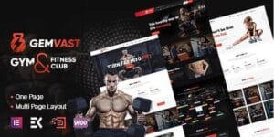 Gemvast - Gym Fitness Club Multipage, Onepage WordPress Theme