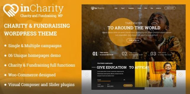 InCharity | Fundraising, Non-profit organization WordPress Theme 1 InCharity | Fundraising, Non-profit organization WordPress Theme