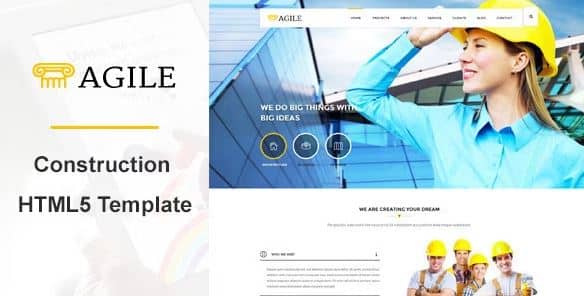 Agile - Building Construction Website Template 1 Agile - Building Construction Website Template