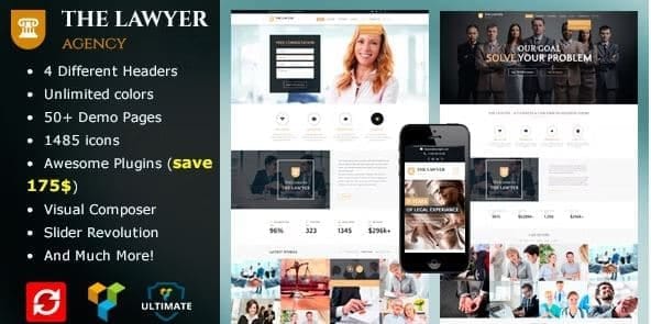 The Lawyer - Law Firm WordPress Theme 1 The Lawyer - Law Firm WordPress Theme
