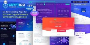Cryptico - ICO Crypto Landing & Cryptocurrency WordPress Theme
