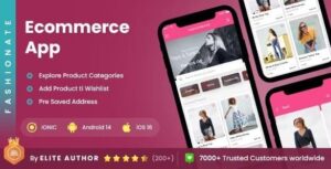 2 App Template| Fashion eCommerce App| Online Shopping App| Fashion Store App| Fashionate