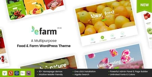 eFarm - A Multipurpose Food & Farm WordPress Theme 1 eFarm - A Multipurpose Food & Farm WordPress Theme