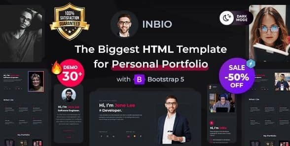 InBio - Personal Portfolio HTML Template 1 InBio - Personal Portfolio HTML Template