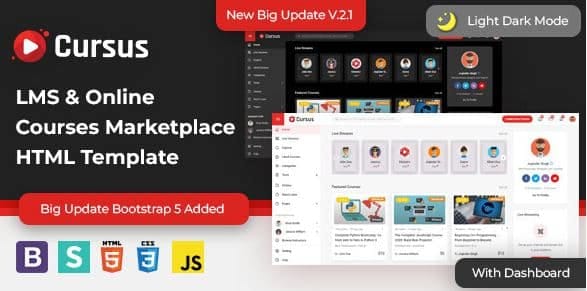 Cursus - LMS & Online Courses Marketplace HTML Template 1 Cursus - LMS & Online Courses Marketplace HTML Template