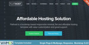 FlatHost Responsive Hosting Template with WHMCS