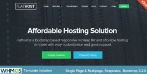 FlatHost Responsive Hosting Template with WHMCS