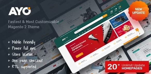 Ayo - Multipurpose Responsive Magento 2 / Adobe Commerce Theme 1 Ayo - Multipurpose Responsive Magento 2 / Adobe Commerce Theme