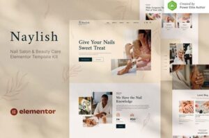 Naylish – Nail Salon & Beauty Care Elementor Template Kit