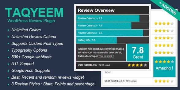Taqyeem - WordPress Review Plugin 1 Taqyeem - WordPress Review Plugin