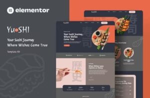 Yushi - Sushi Food Elementor Template Kit