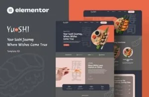 Yushi - Sushi Food Elementor Template Kit