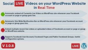 Social Live Video Auto Embed for WordPress