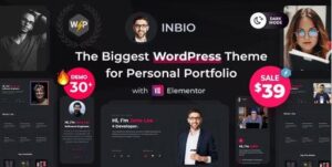 Personal Portfolio WordPress Theme | Inbio