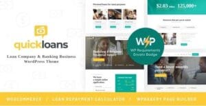 QuickLoans | Loan Company & Banking Business WordPress Theme
