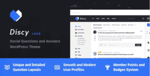Discy - Social Questions and Answers WordPress Theme