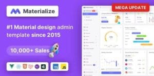 Materialize - Next.js, Vuejs, Nuxt, HTML, Laravel, Django, Asp.Net Material Design Admin Template