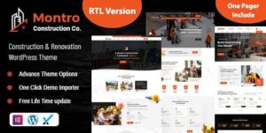 Montro - Construction WordPress Theme RTL Ready