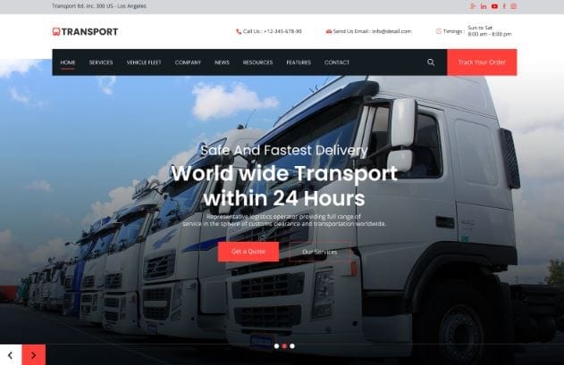Transport WordPress Theme | Transport Solutions Pro 1 Transport WordPress Theme | Transport Solutions Pro