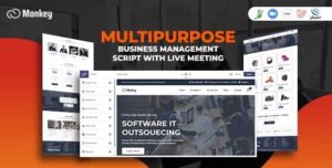 Monkey - Laravel Multipurpose Website CMS & Business Agency Management With Live Meeting