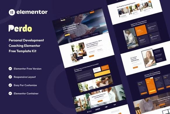 Perdo - Personal Development Coaching Elementor Template Kit 1 Perdo - Personal Development Coaching Elementor Template Kit