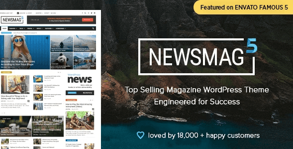 Newsmag - Newspaper & Magazine WordPress Theme 1 Newsmag - Newspaper & Magazine WordPress Theme